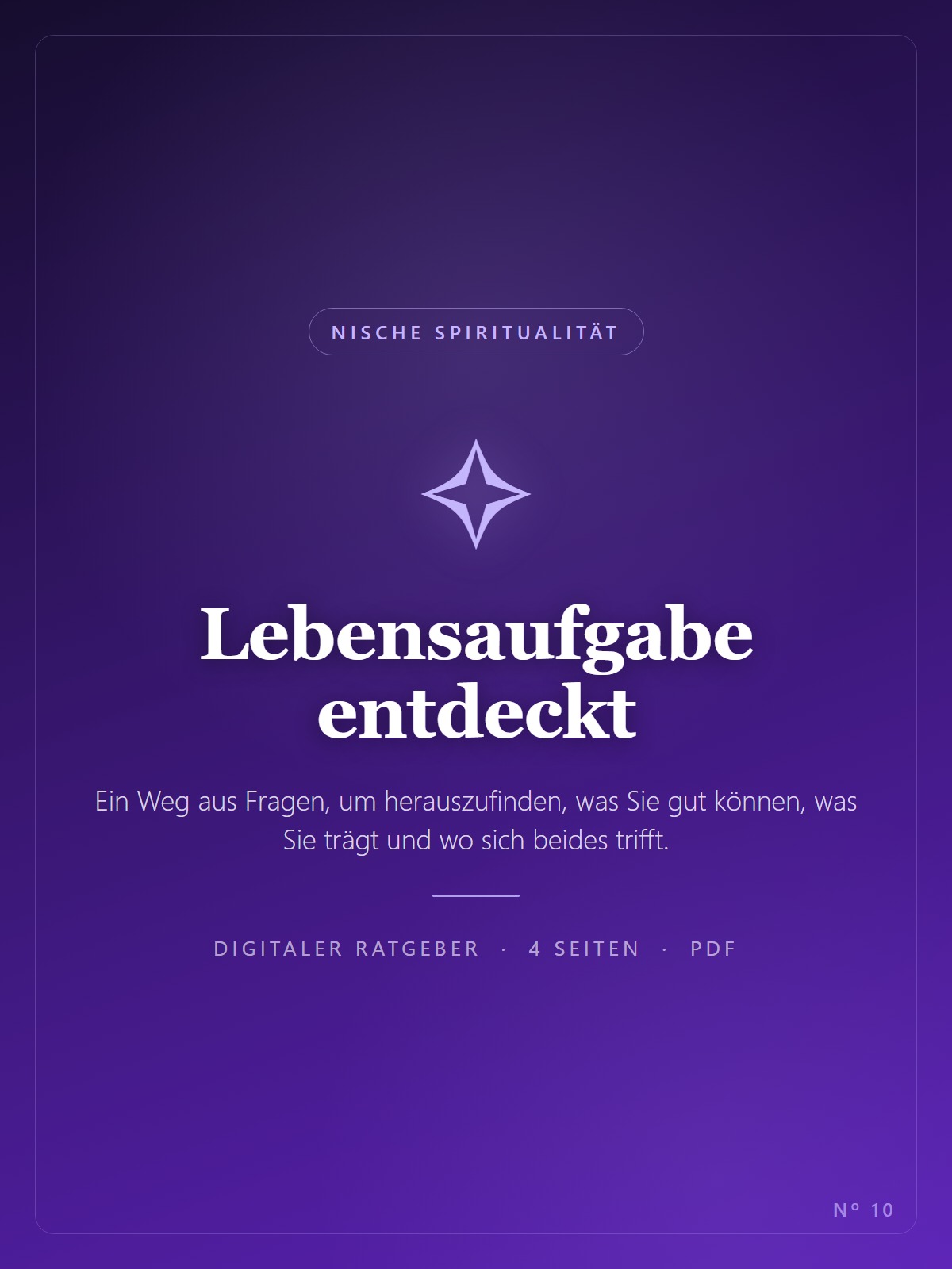 Lebensaufgabe entdeckt