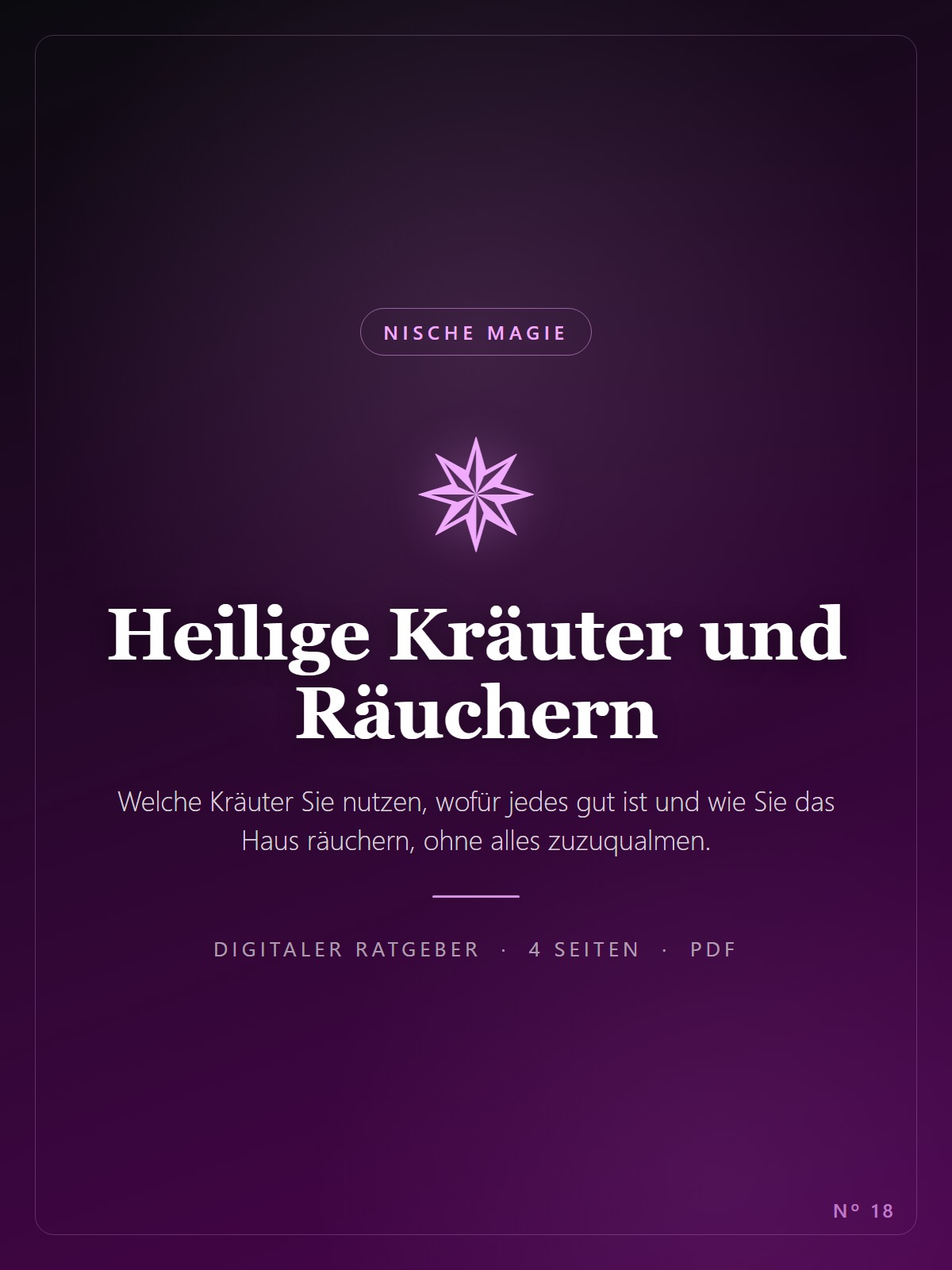 Heilige Kräuter und Räuchern