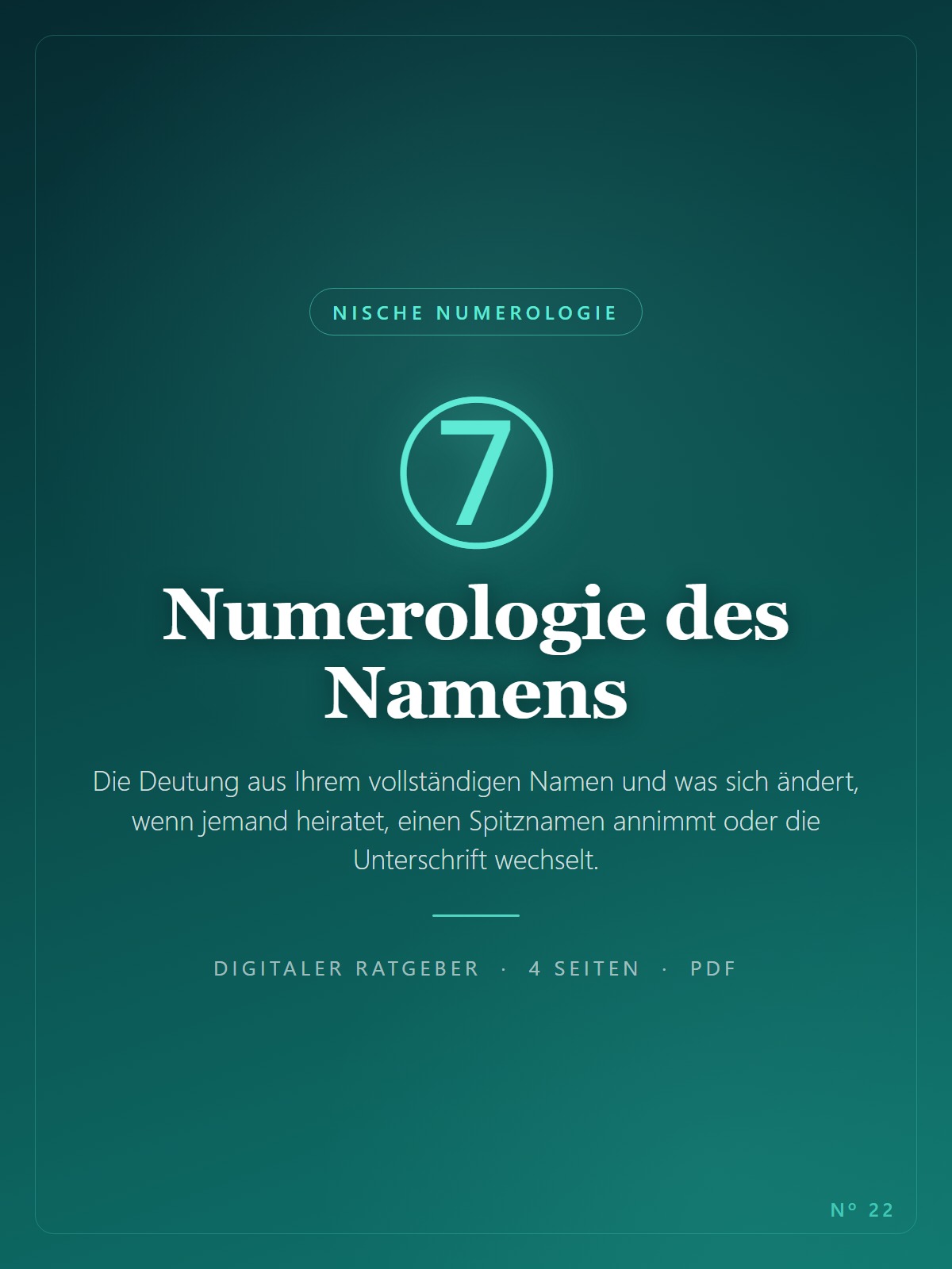 Numerologie des Namens