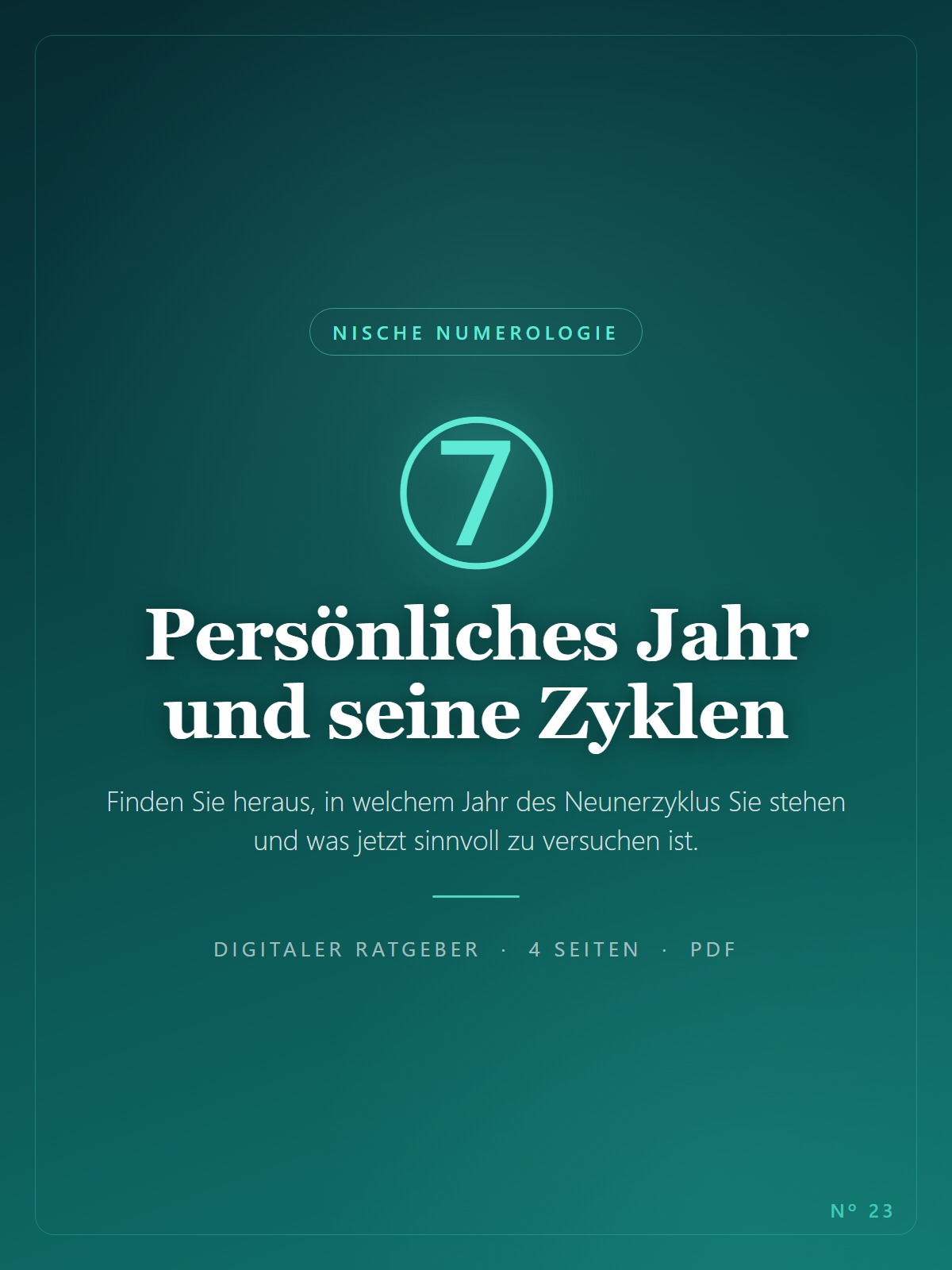 Persönliches Jahr und seine Zyklen