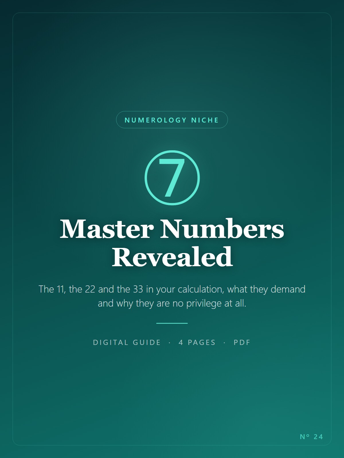 Master Numbers Revealed