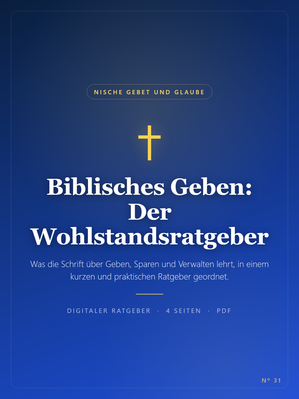 Biblisches Geben: Der Wohlstandsratgeber