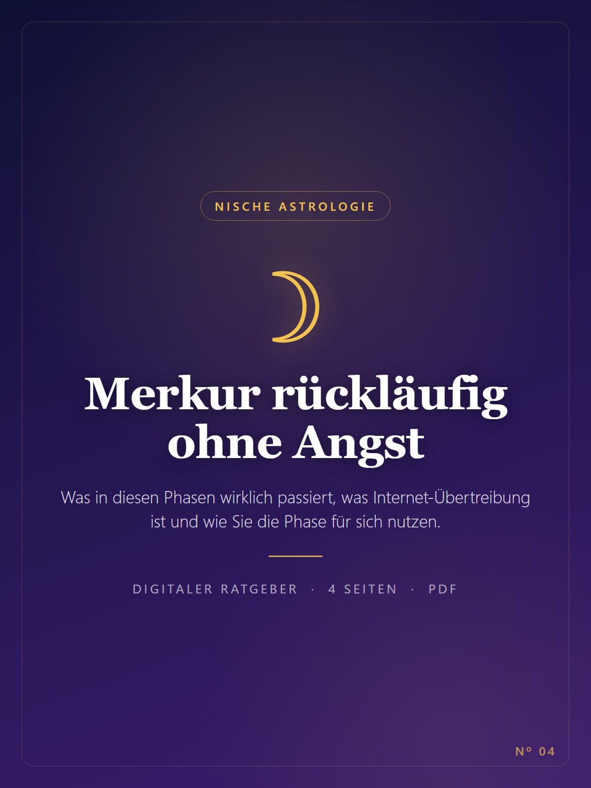 Merkur rückläufig ohne Angst