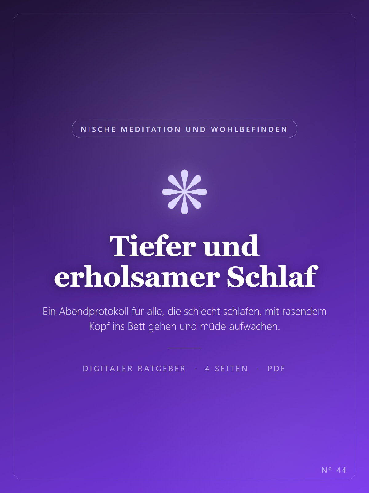 Tiefer und erholsamer Schlaf