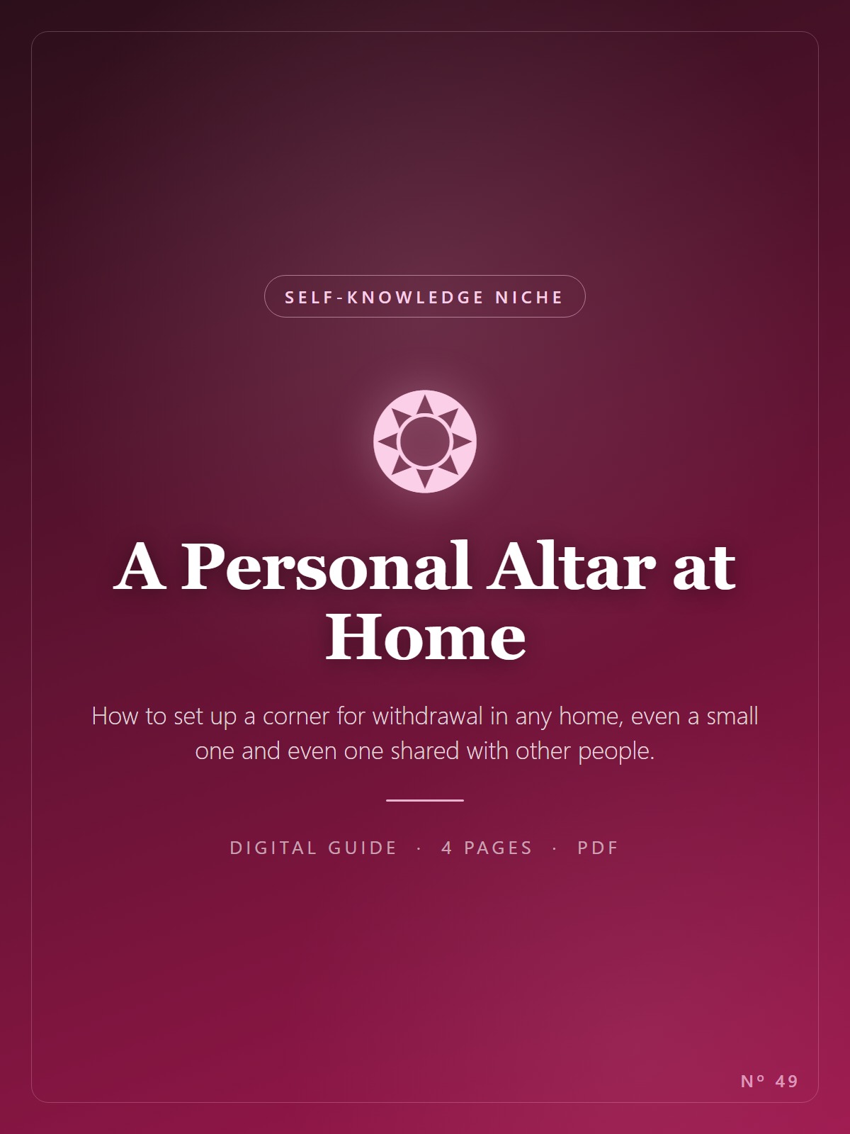 A Personal Altar at Home