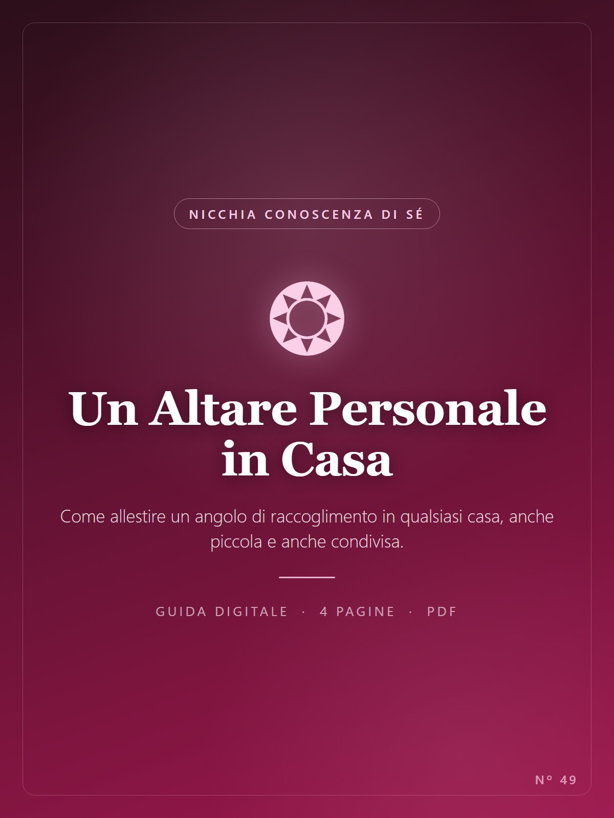 Un Altare Personale in Casa