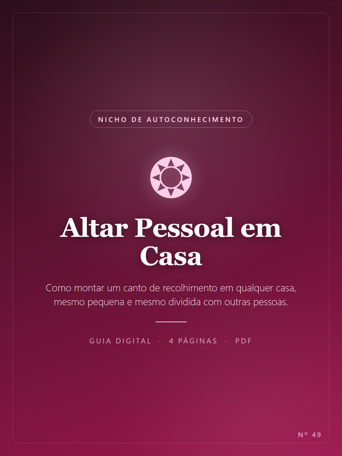 Altar Pessoal em Casa
